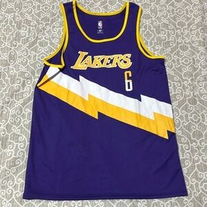mens nba los angeles lakers lebron james 6 jersey top